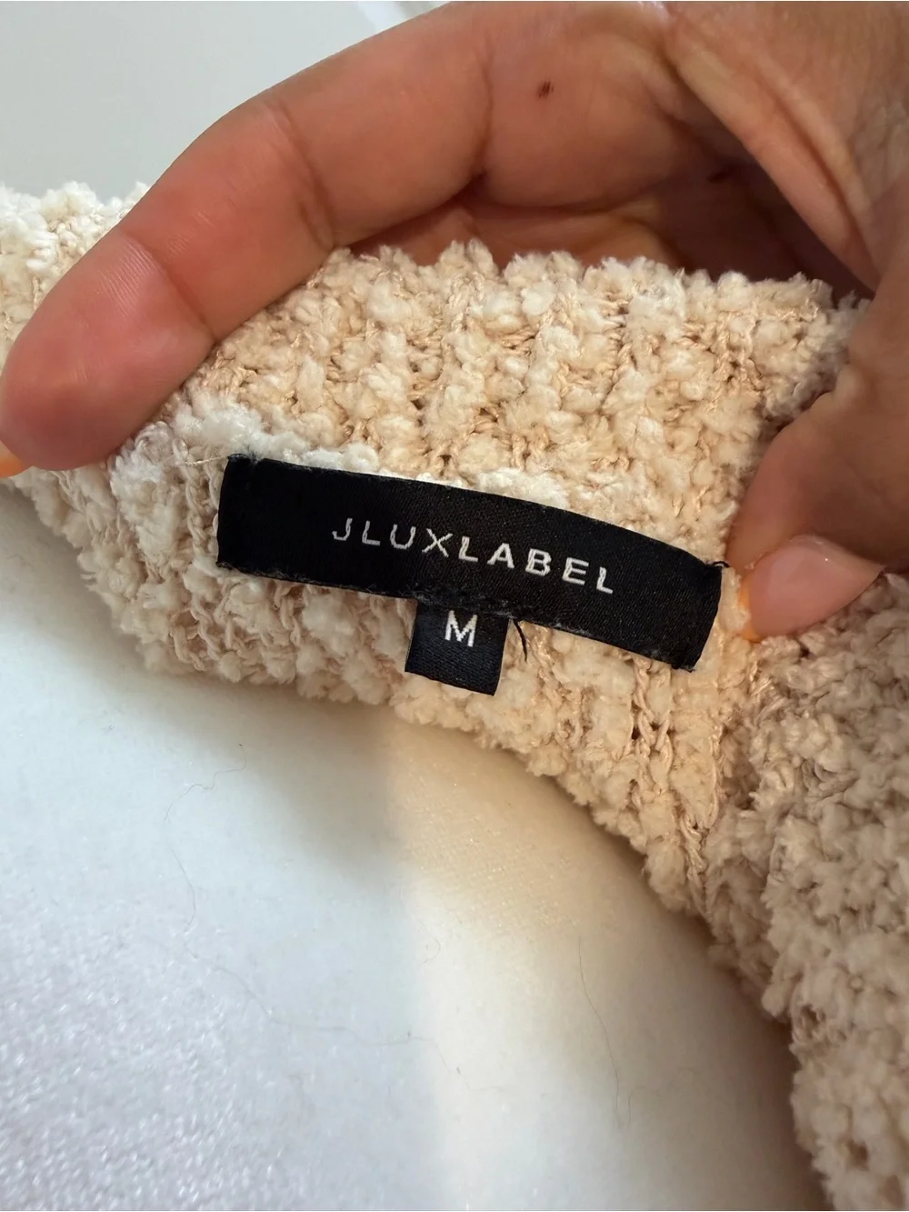 JLUXLABEL Off-Shoulder Cream Maxi Knit Dress - Picture 10 of 14